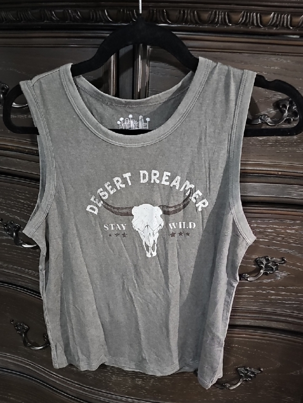 Desert Dreamer Gray Tank Top - Stay Wild‎ Graphic